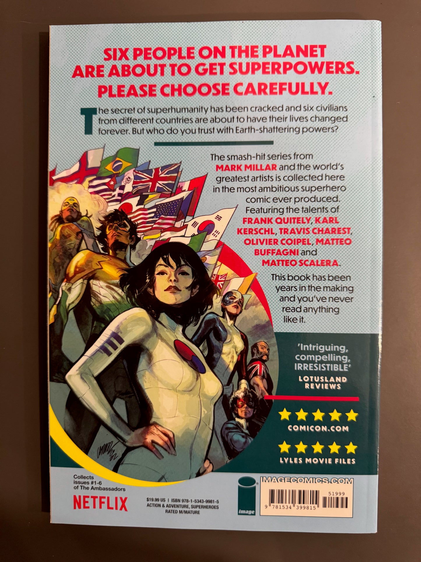 The Ambassadors Mark Millar TPB Like New