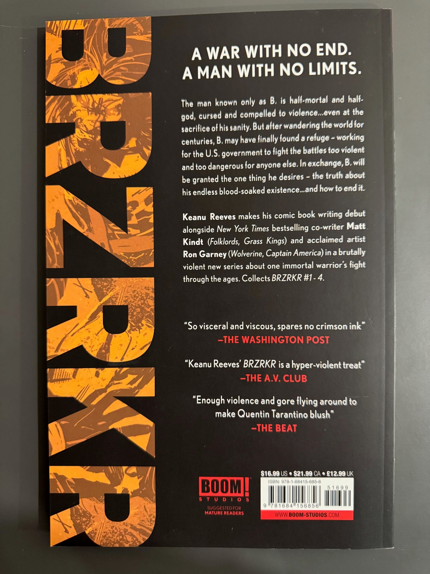 BRZKR 1-2-3 TPB By Keanu Reeves Like New
