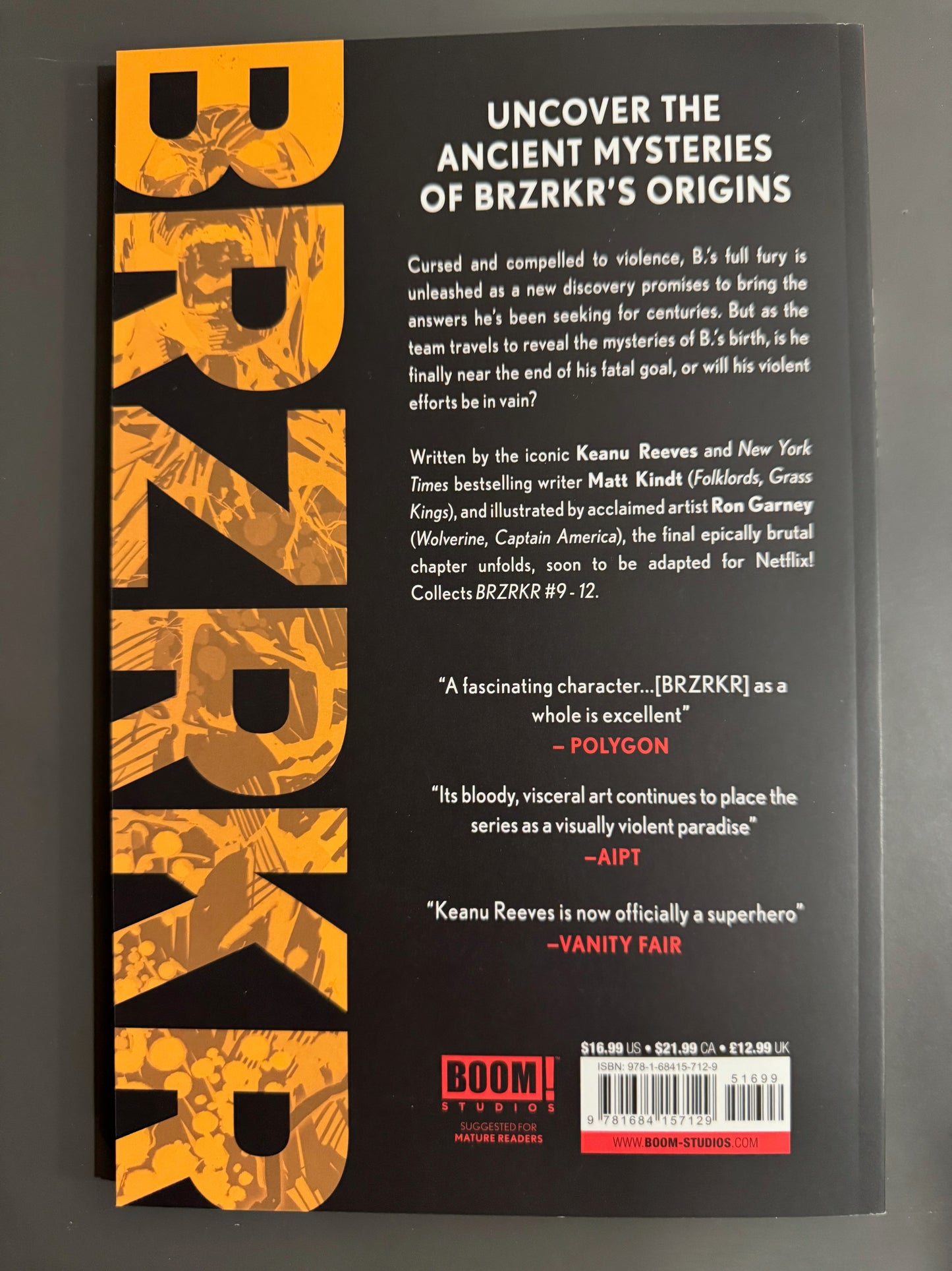 BRZKR 1-2-3 TPB By Keanu Reeves Like New