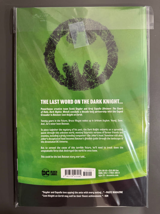 Batman: Last Knight on Earth TPB By Scott Snyder & Greg Capullo Like New